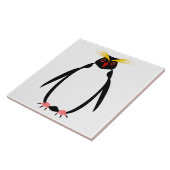 Funny Pinguin rockhopper oder macaroni Fliese (Seite)