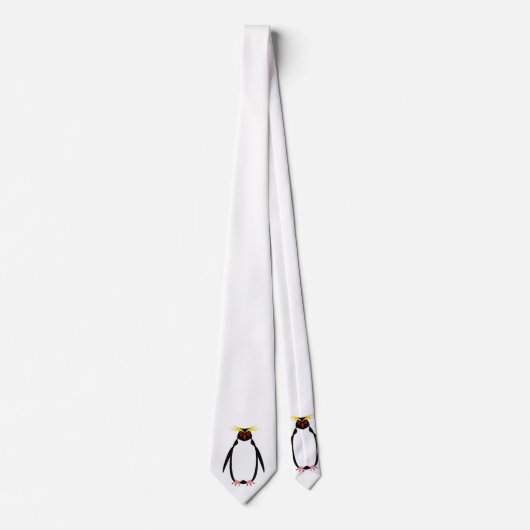 Funny Pinguin rockhopper oder macaroni Krawatte (Vorderseite)