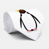 Funny Pinguin rockhopper oder macaroni Krawatte (Gerollt)