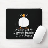 Funny Pinguin T Shirt Cool I Can't Fly Animal Lieb Mousepad (Mit Mouse)