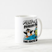 Funny Pinguin und Kiwi Kaffeetasse (VorderseiteRechts)