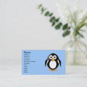 Funny Pinguin Visitenkarte (Stehend Vorderseite)