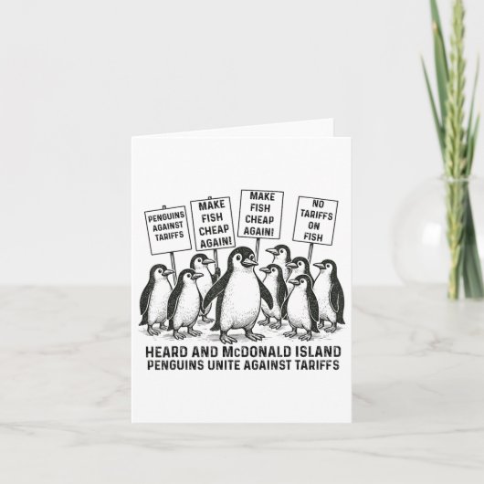 Funny Pinguine gegen Tariffs Heard Island Pengui Karte (Vorderseite)