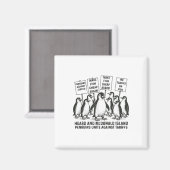 Funny Pinguine gegen Tariffs Heard Island Pengui Magnet (Vorderseite/Rückseite)