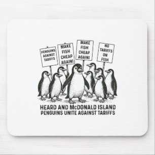 Funny Pinguine gegen Tariffs Heard Island Pengui Mousepad