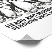 Funny Pinguine gegen Tariffs Heard Island Pengui Poster (Ecke)