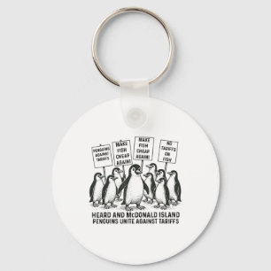 Funny Pinguine gegen Tariffs Heard Island Pengui Schlüsselanhänger