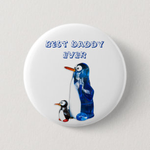 Funny Pinguins Button
