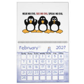 Funny Pinguins Cartoon Art Large 2022 Kalender (Feb 2027)