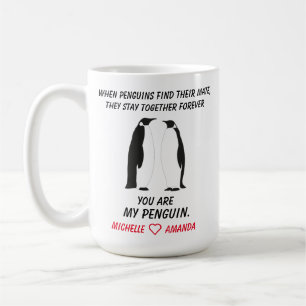 Funny Pinguins Tasse, Geschenk für sie oder ihn, Kaffeetasse