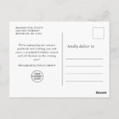 Funny Pinguins Weihnachts Unternehmensgrüße Postkarte (Rückseite)