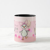 Funny Pink Albern Gans Custom 1. Geburtstag Tasse (Zentrum)