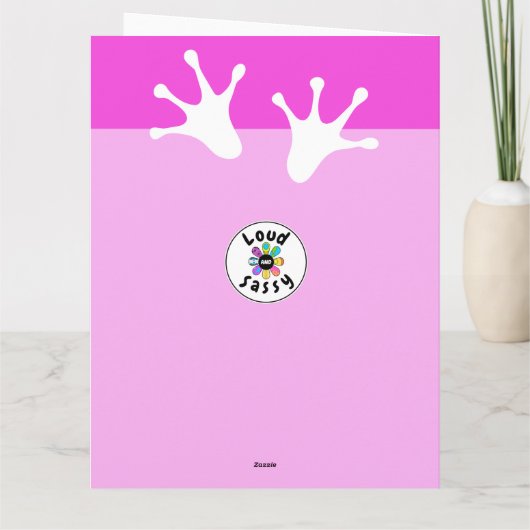 Funny Pink Belated Birthday Wwünschcard Karte (Rückseite)