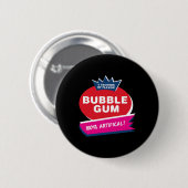 Funny Pink Bubble Gum Halloween Kostüm Button (Vorne & Hinten)