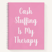 Funny Pink Cash Stuffing ist meine Therapie Notizblock (Vorderseite)