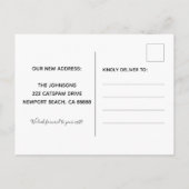 Funny Pink Cat in Fishbowl hat sich bewegt Ankündigungspostkarte (Rückseite)