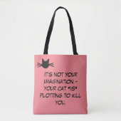 Funny Pink Cat MemeTote Bag Tasche (Vorderseite)