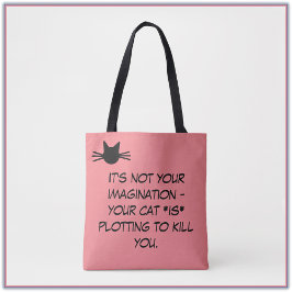 Funny Pink Cat MemeTote Bag Tasche