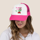 Funny Pink CRAZY PFLANZE LADY Truckerkappe (Beispiel)