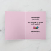 Funny Pink Custom Foto Birthday Card Group Team Karte (Innenseite)