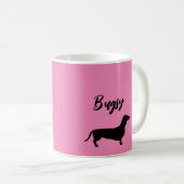Funny Pink Dackel Hund Mama Kaffee Tasse (VorderseiteRechts)
