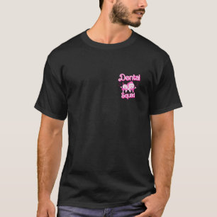 Funny Pink Dental Squad Santa Teeth Rentier Retro T-Shirt