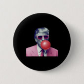Funny Pink Donald Trump Bubble Gum Yum T-Shirt Button (Vorderseite)