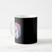 Funny Pink Einhorn mit Boxhandschuhen 1 Kaffeetasse (Vorderseite Links)