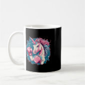 Funny Pink Einhorn mit Boxhandschuhen 1 Kaffeetasse (Links)
