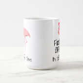 Funny Pink Flamingo Flock Off Kaffeetasse (Mittel)