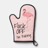 Funny Pink Flamingo Flock Von mir backen Ofenhandschuh (Vorderseite)