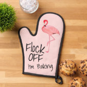 Funny Pink Flamingo Flock Von mir backen Ofenhandschuh (Oben unten)