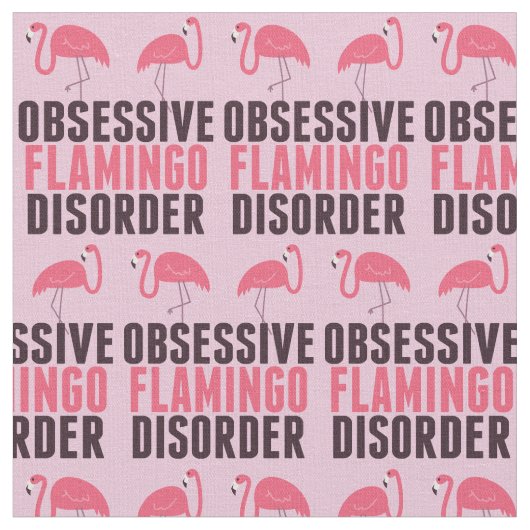 Funny Pink Flamingo Stoff (Nahaufnahme)