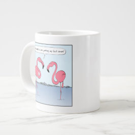 Funny Pink Flamingos Cartoon | Humorale Neuheit Jumbo-Tasse