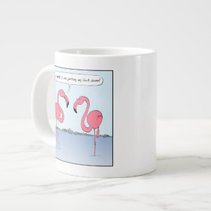 Funny Pink Flamingos Cartoon Humorale Neuheit Jumbo-Tasse