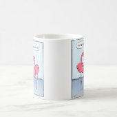 Funny Pink Flamingos Cartoon | Humorale Neuheit Kaffeetasse (Mittel)