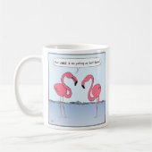 Funny Pink Flamingos Cartoon | Humorale Neuheit Kaffeetasse (Links)