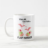 Funny Pink Flamingos Sprichwort Kaffeetasse (Links)