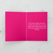 Funny Pink Girl Preschool Abschluss Karte (Innenseite)