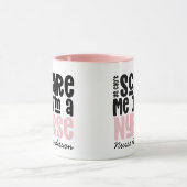 Funny pink Girl Typografie danken Ihnen moderne Tasse (Zentrum)