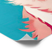 Funny Pink Glam Poodle in Shades Poster (Ecke)