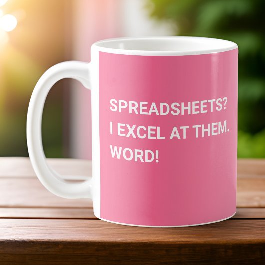 Funny Pink Gradient Spreadsheet Kaffeetasse