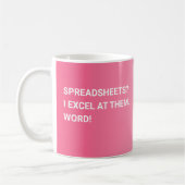Funny Pink Gradient Spreadsheet Kaffeetasse (Links)