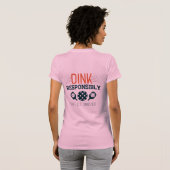 Funny Pink Green Orange Dinking Diva Pickleball T-Shirt (Schwarz voll)