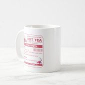 Funny Pink Hot Tee Rezept Tee Tasse Kaffee (Vorderseite Links)