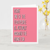 Funny Pink Ich werde nur Ihre Telefonkarte beantwo Karte (Gelbe Blume)