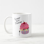 Funny Pink Kawaii Food Spaß Cupcake Halloween Kaffeetasse (Links)