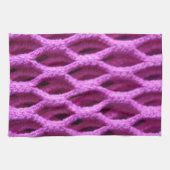Funny Pink Lila Crochet Look Handtuch (Horizontal)