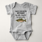 Funny Pink Lmon Fischen Vater Geschenk Fisch Baby Strampler (Vorderseite)