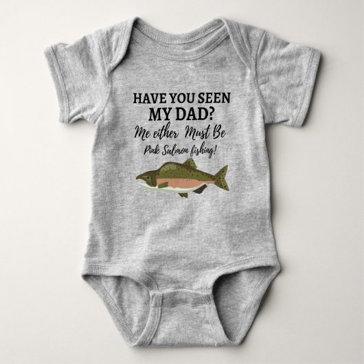 Funny Pink Lmon Fischen Vater Geschenk Fisch Baby Strampler (Vorderseite)